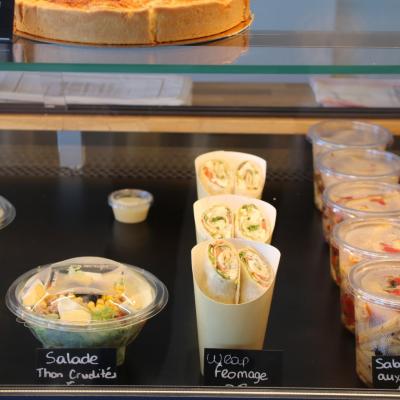 Salade, wrap.