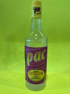 Sirop citron sans colorant
